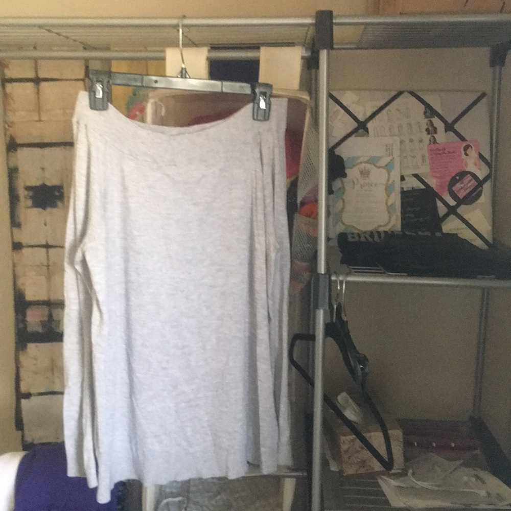 Grey off the shoulder sweater SZ L